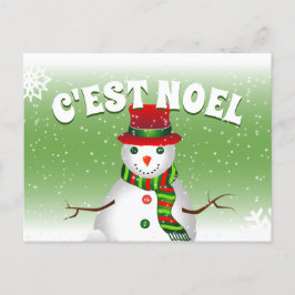 Cartão Postal De Festividades Papai Noel Funky em Vermelho Branco e Verde
