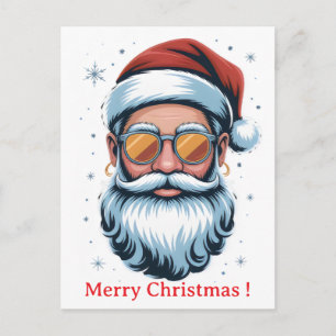 Cartão Postal De Festividades Papai Noel Hipster