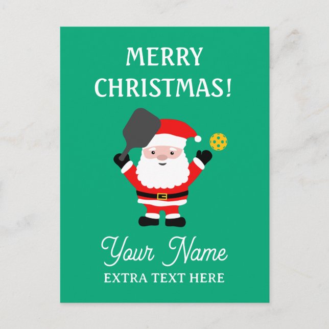 Cartão Postal De Festividades Papai Noel jogando pijama no Natal (Frente)