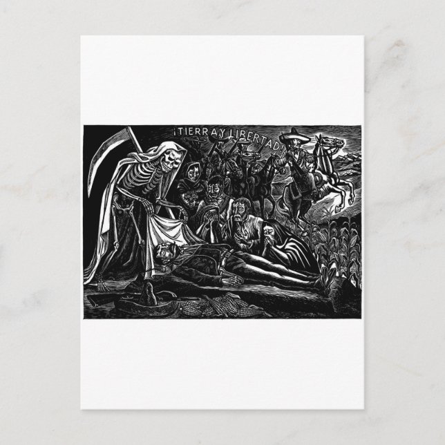 Cartão Postal De Festividades Papai noel Muerte e o soldado C. México 1951 (Frente)