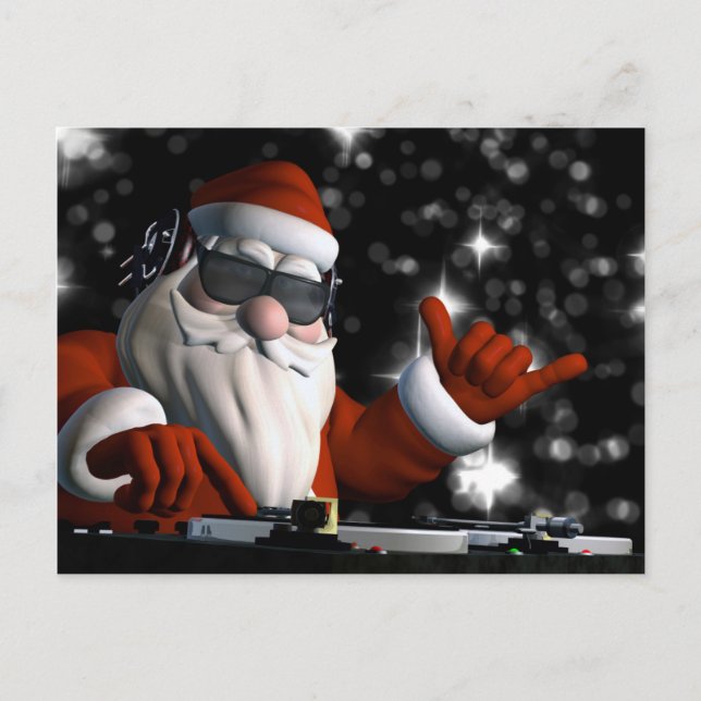 Cartão Postal De Festividades Papai noel na casa da Dinamarca (Frente)