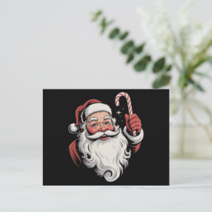 Cartão Postal De Festividades Papai Noel Natal Presente Retro Vintage