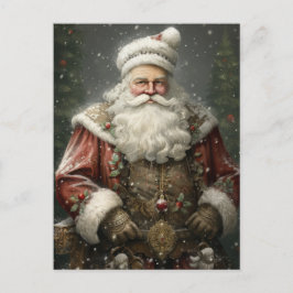 Cartão Postal De Festividades Papai Noel Pai Natal AI Assist Retrato