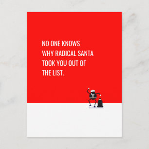 Cartão Postal De Festividades Papai Noel Radical removList Memes engraçados EDIT