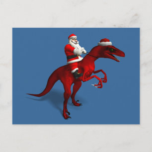 Cartão Postal De Festividades Papai Noel Vive Em Dino