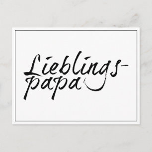 Cartão Postal De Festividades Papai querido - escrita preta 00001