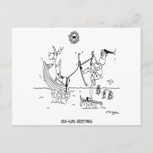 Cartão Postal De Festividades Papais noeis 6193 (Frente)