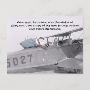 Cartão Postal De Festividades Papais noeis Aero! -Cartão Postal