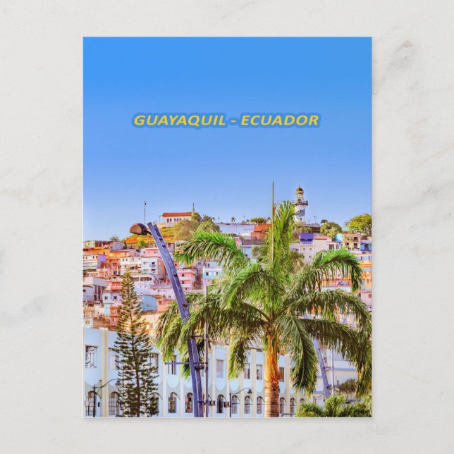 Cartão Postal De Festividades Papais noeis Ana Hill, Guayaquil Poster Impressão (Frente)