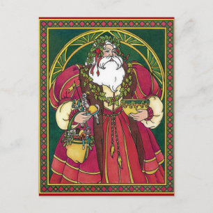 Cartão Postal De Festividades Papais noeis Antigos