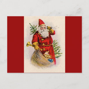 Cartão Postal De Festividades Papais noeis antigos no telefone