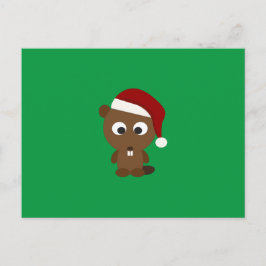 Cartão Postal De Festividades Papais noeis Beaver
