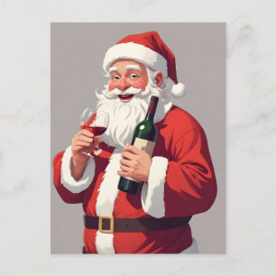 Cartão Postal De Festividades Papais noeis Bebados engraçados