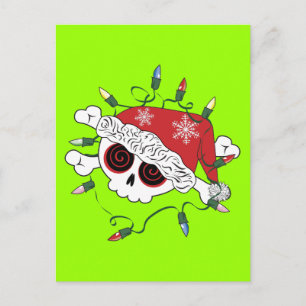 Cartão Postal De Festividades Papais noeis - Caveira