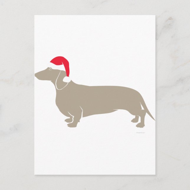 Cartão Postal De Festividades Papais noeis clássicos Doxie Dachshund (Frente)