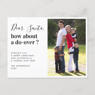 Cartão Postal De Festividades Papais noeis como sobre uma foto de Natal do que a