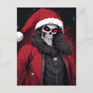 Cartão Postal De Festividades Papais noeis de Cartoon com Animação legal - Zombi