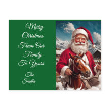 Papais noeis de Montanha Rochosa e Seu Cavalo