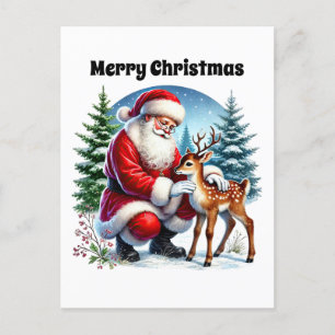 Cartão Postal De Festividades Papais noeis de Natal Festivos