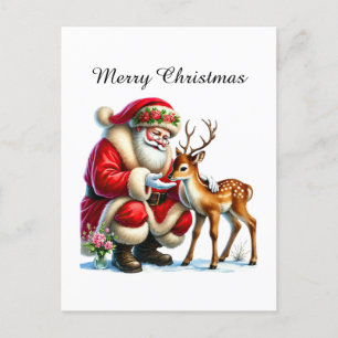 Cartão Postal De Festividades Papais noeis de Natal Festivos