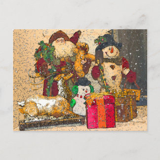 CARTÃO POSTAL DE FESTIVIDADES PAPAIS NOEIS E AMIGOS