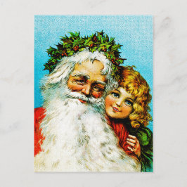 Cartão Postal De Festividades Papais noeis e eu