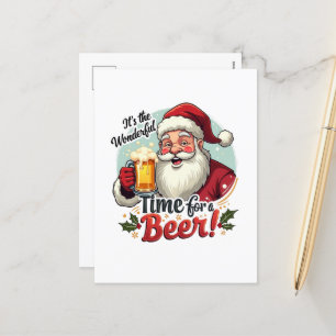 Cartão Postal De Festividades Papais noeis engraçados do Natal