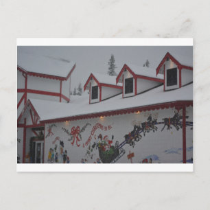 Cartão Postal De Festividades Papais noeis Feriado Natal Floco de Neve Floco de