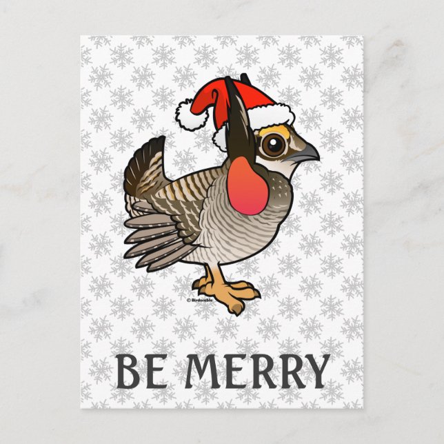 Cartão Postal De Festividades Papais noeis Menores Prairie-Chicken (Frente)