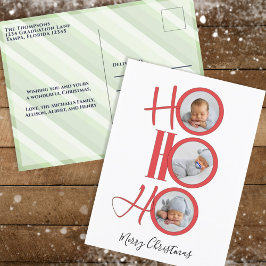 Cartão Postal De Festividades Papais noeis Modernos Feliz Natal Tipografia Bonit