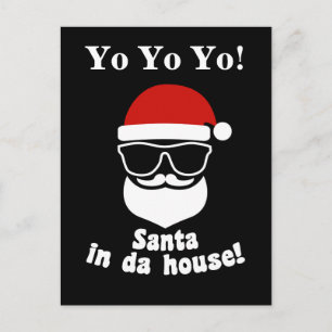 Cartão Postal De Festividades Papais noeis Na Casa Da