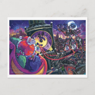 Cartão Postal De Festividades Papais noeis na cidade