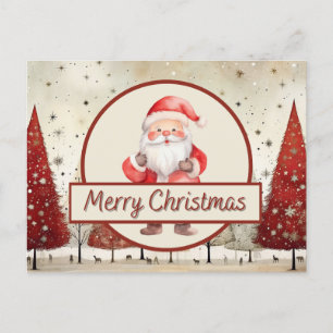 Cartão Postal De Festividades Papais noeis, Natal, Cartão-postal de Férias