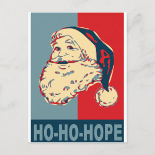 Cartão Postal De Festividades papais noeis obama ho-ho-hope