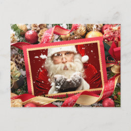 Cartão Postal De Festividades Papais noeis ou cartão de Natal personalizado FOTO