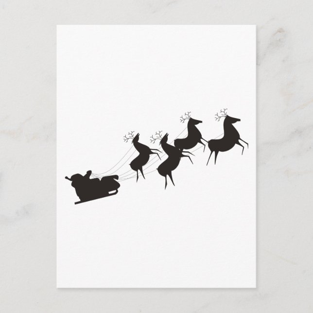 Cartão Postal De Festividades Papais noeis Pretos e Brancos E Sua Luz (Frente)