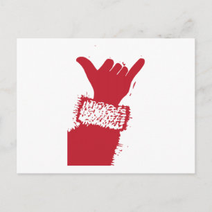 Cartão Postal De Festividades Papais noeis Shaka