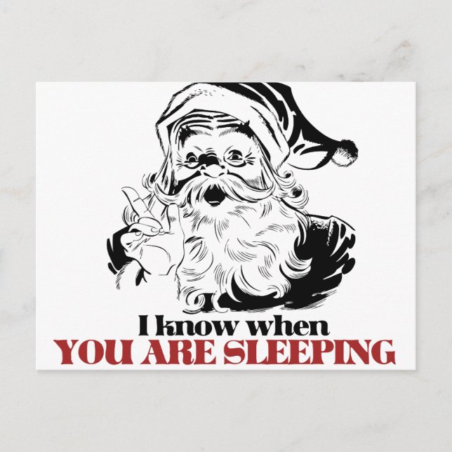 Cartão Postal De Festividades Papais noeis Vintage Creepy (Frente)