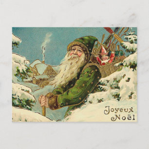 Cartão Postal De Festividades Papais noeis Vintage - Noel Joyeux