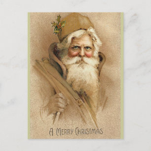 Cartão Postal De Festividades Papais noeis Vintage / Pai Natal
