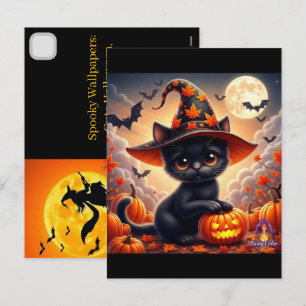 Cartão Postal De Festividades Papel de Parede Assustador para iPhone: Cute Hallo