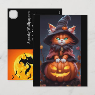 Cartão Postal De Festividades Papel de Parede Assustador para iPhone: Cute Hallo