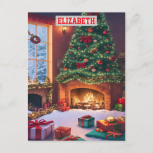 Cartão Postal De Festividades Papel de Parede de Natal Personalizado Com Foto