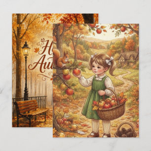 Cartão Postal De Festividades papel de parede de outono para iphone, ipad papel