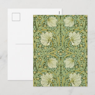 Cartão Postal De Festividades Papel de Parede Floral Azul Pimpinela de William M