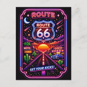 Cartão Postal De Festividades Papelaria da Estação de Cruzeiro Noturno de Motel
