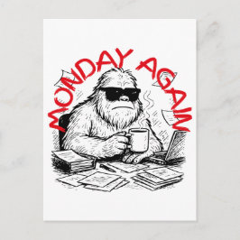 Cartão Postal De Festividades Paperwork Chaos Abominable Snowman