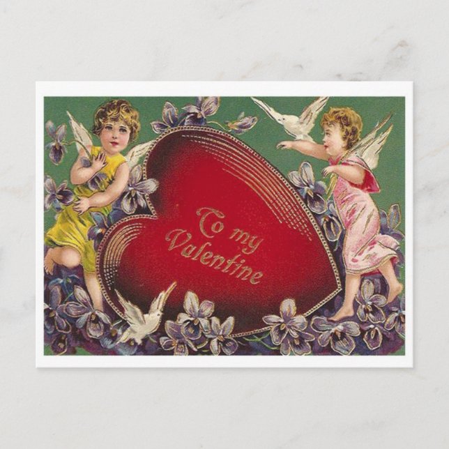 Cartão Postal De Festividades Para o meu Namorados antigo e antigo (Frente)