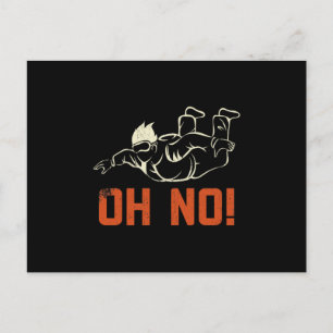 Cartão Postal De Festividades Paraquedas Engraçado