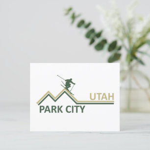 Cartão Postal De Festividades Park City Utah — estância de esqui